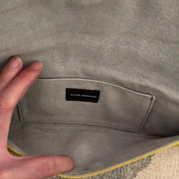 Club Monaco lime suede bracelet wristlet clutch - Picture 9 of 9